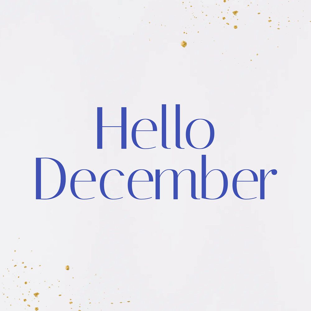 Hello December Instagram post template