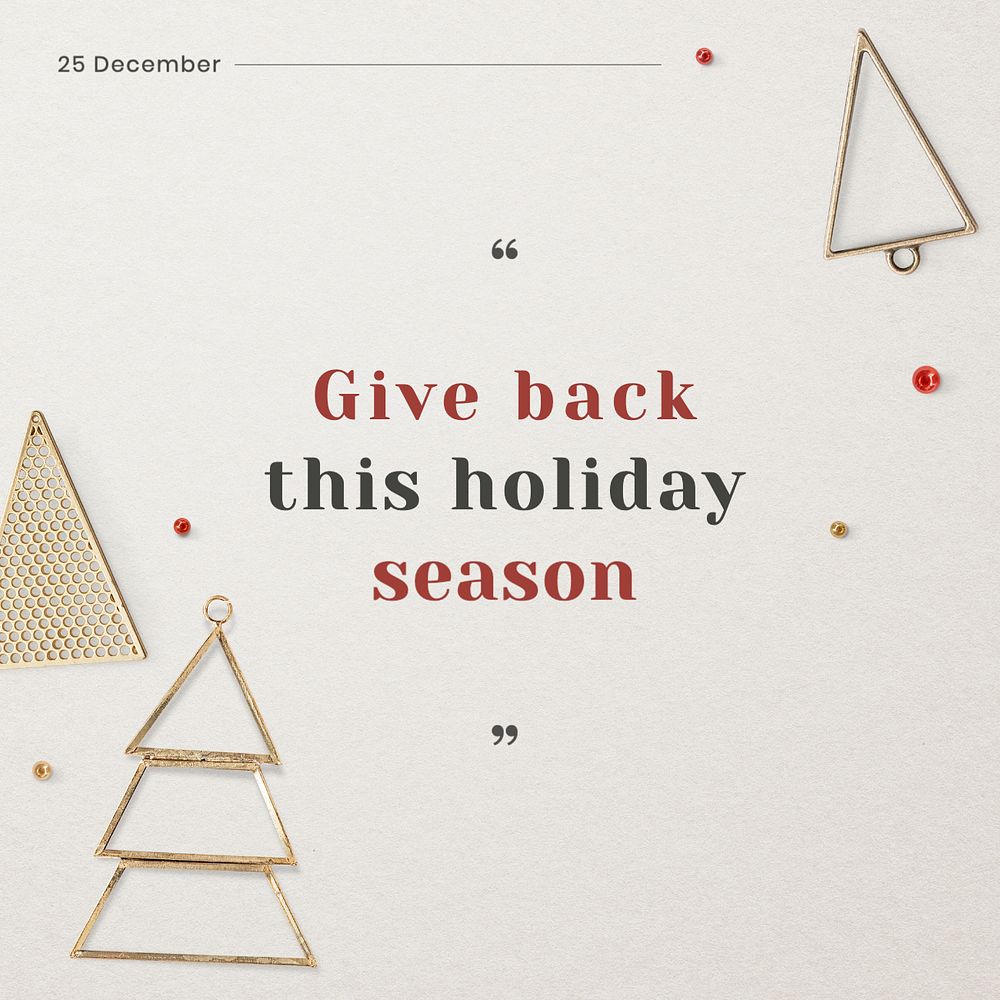 Holiday season donation Instagram post template