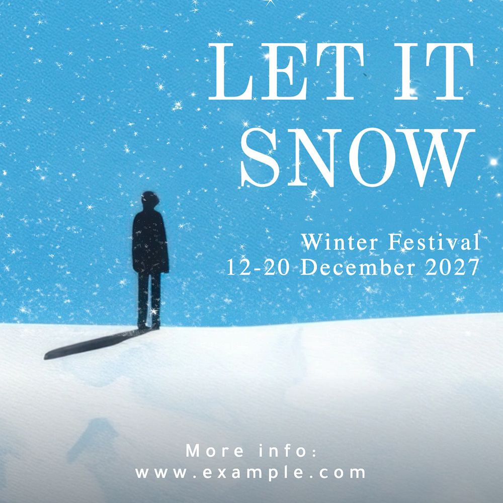 Winter snow festival Instagram post template