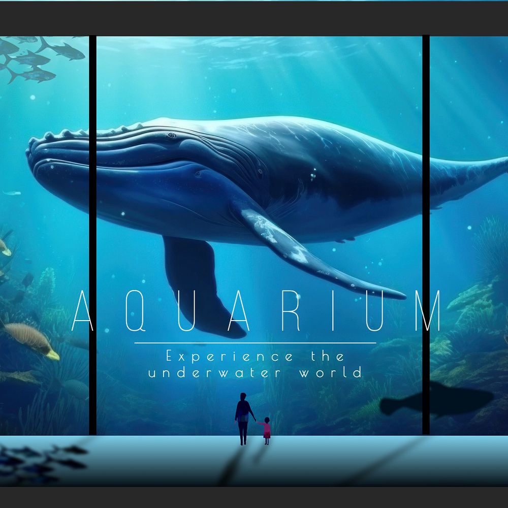 Aquarium Instagram post template