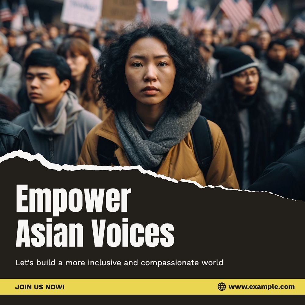 Empower asian voices Instagram post template