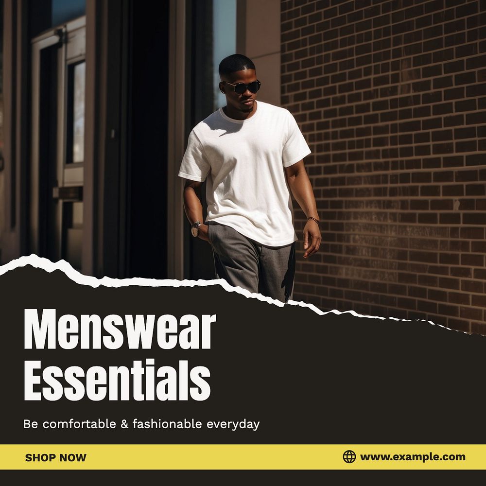 Men's wear essentials Instagram post template