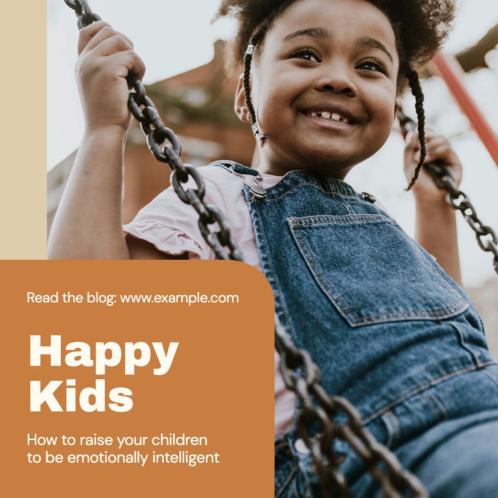 Happy kids Instagram post template