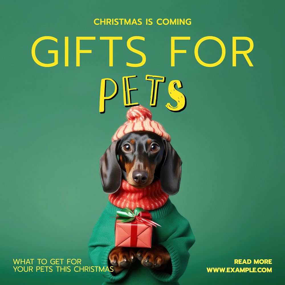 Gifts for pets Instagram post template