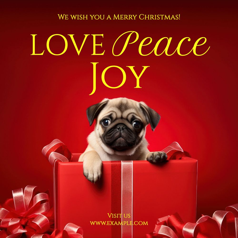 Love, peace & joy Instagram post template