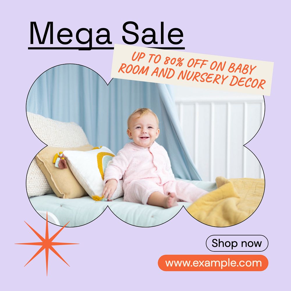 Mega sale Facebook post template