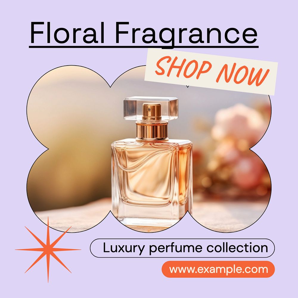 Floral fragrance Facebook post template