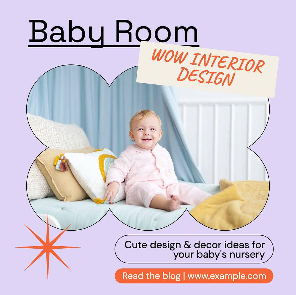 Baby room Instagram post template