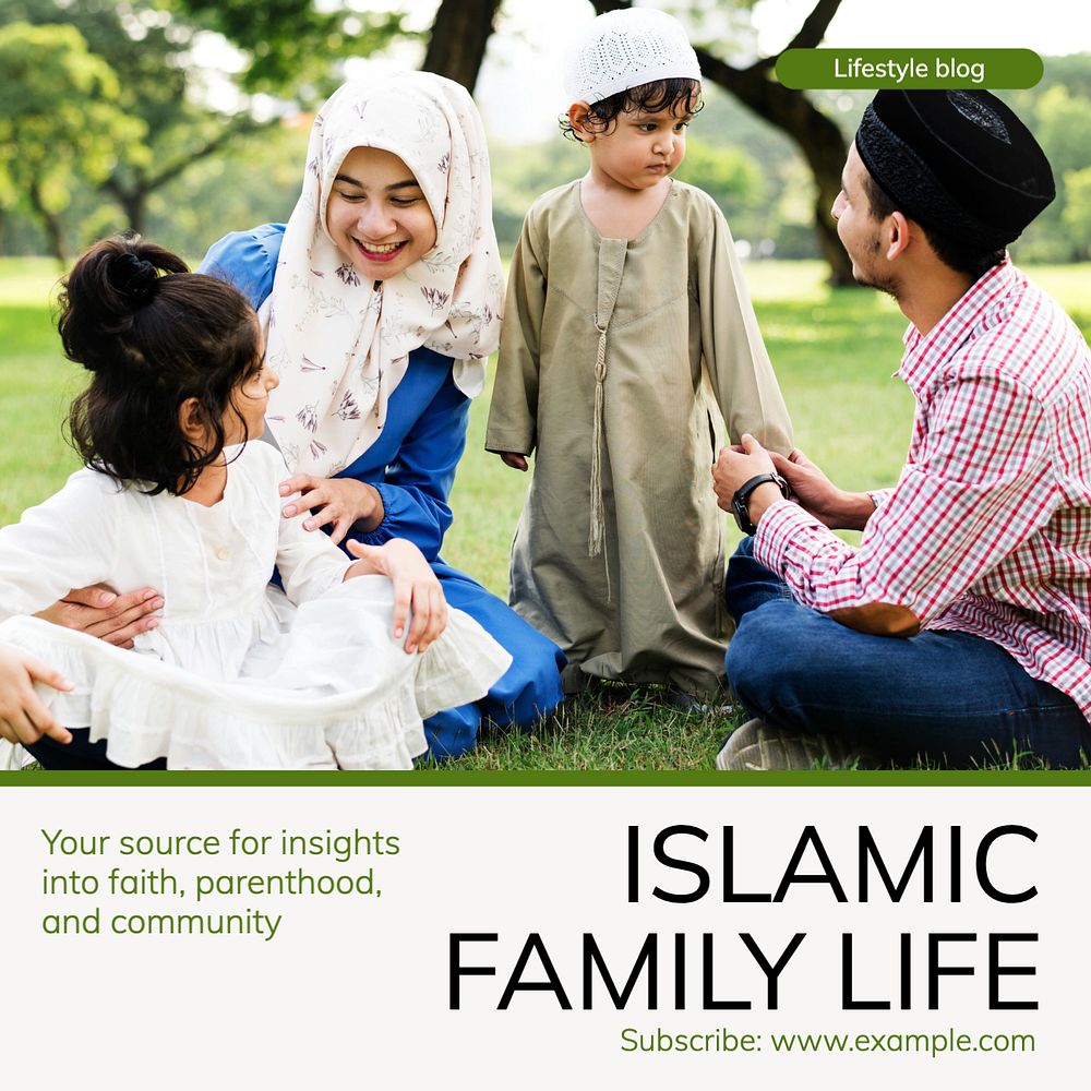 Islamic family Instagram post template