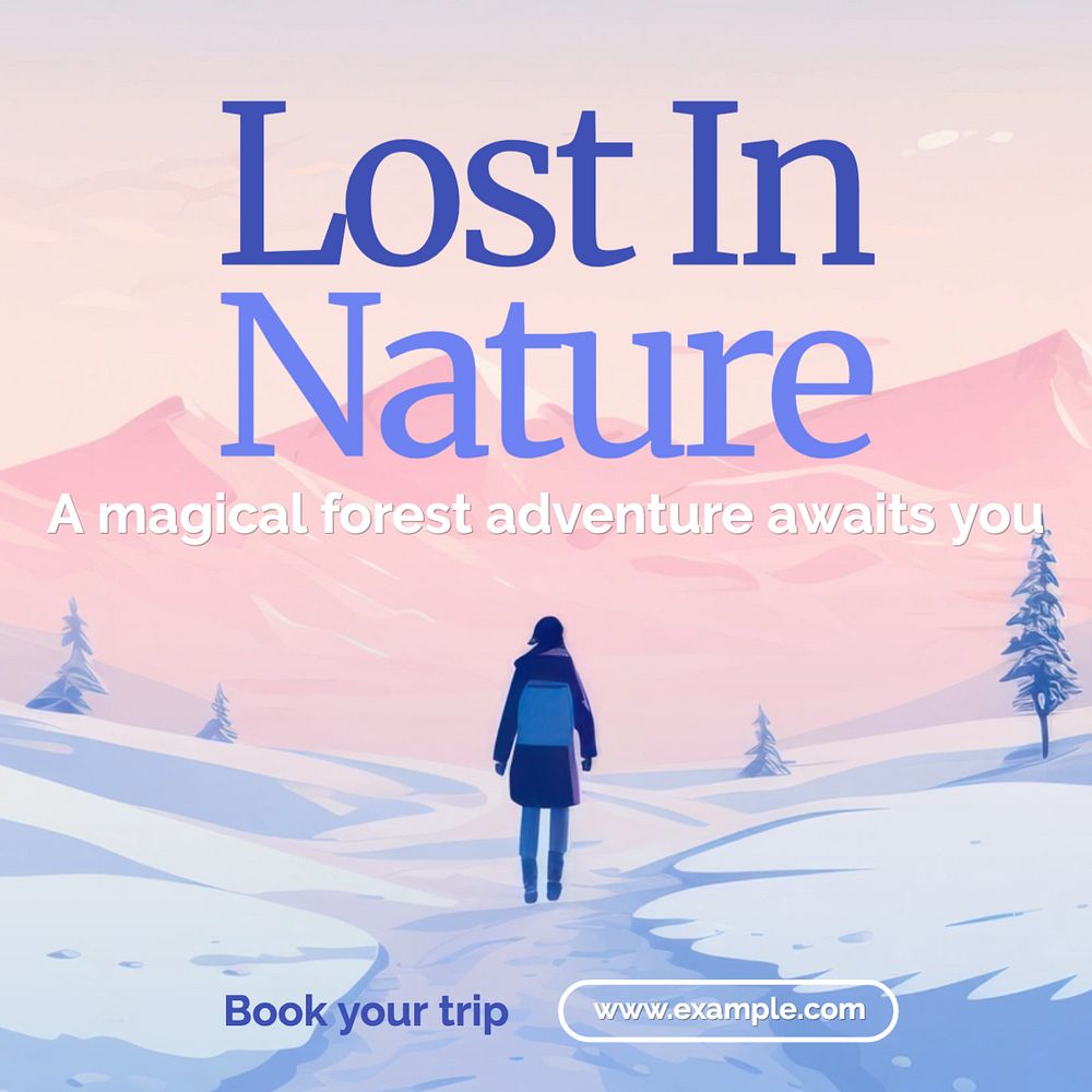 Lost in nature Instagram post template