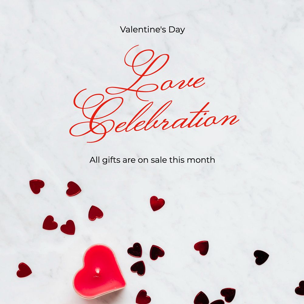 Love celebration Instagram post template