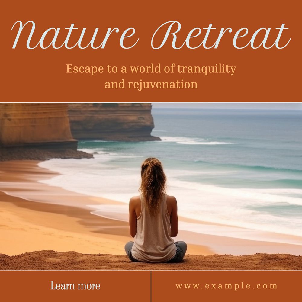 Nature retreat Instagram post template