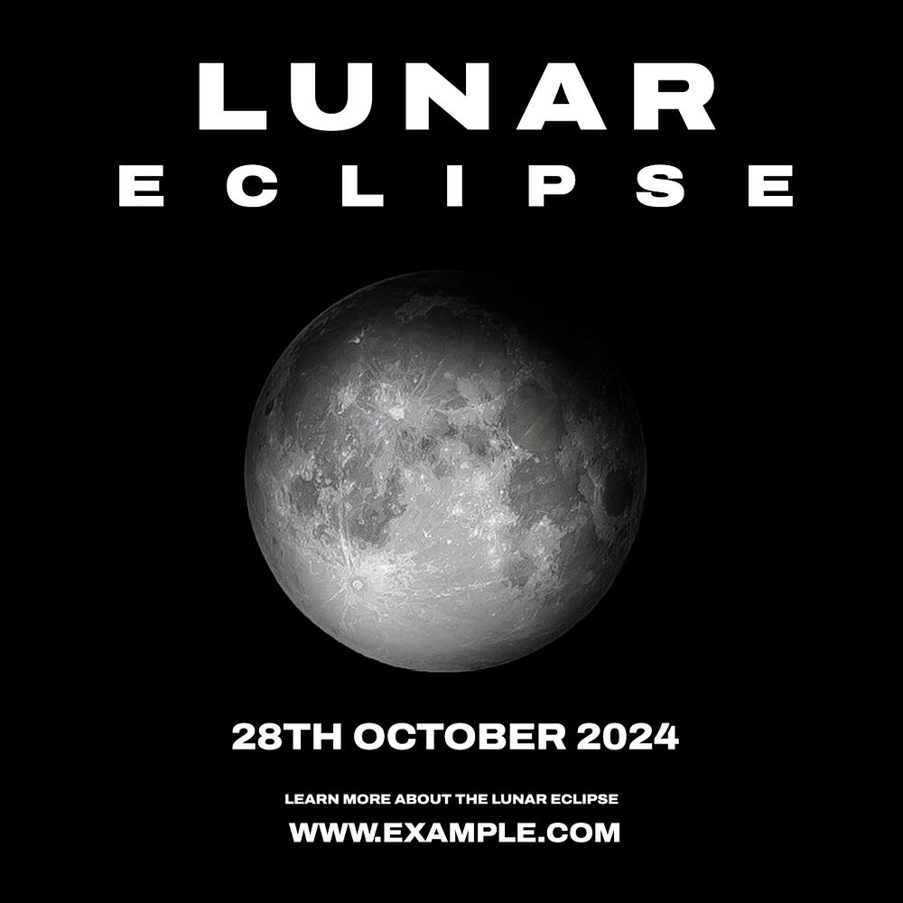 Lunar eclipse Instagram post template