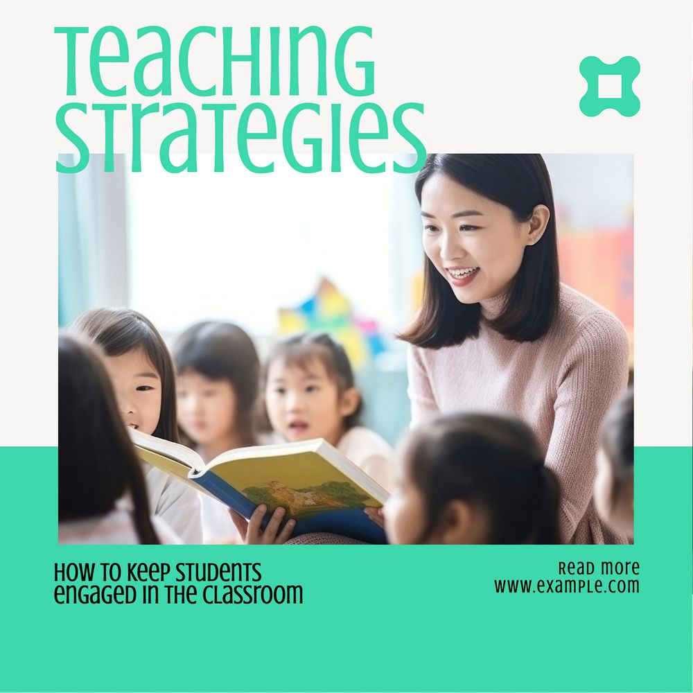 Teaching strategies Instagram post template