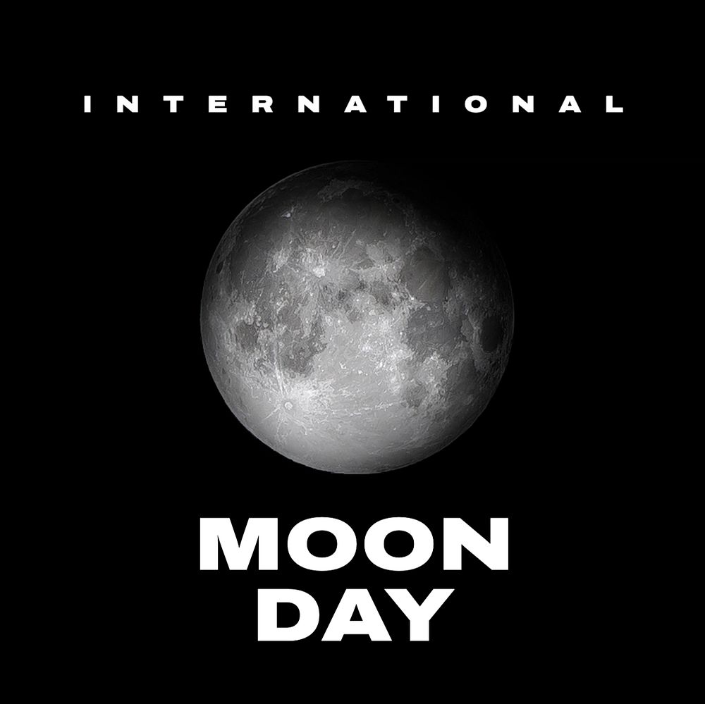 Moon day Instagram post template