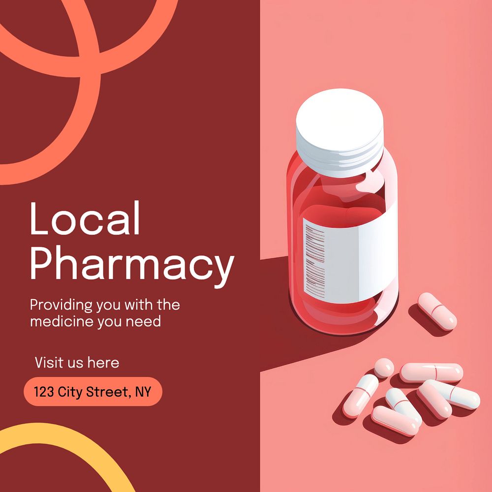 Local pharmacy Instagram post template