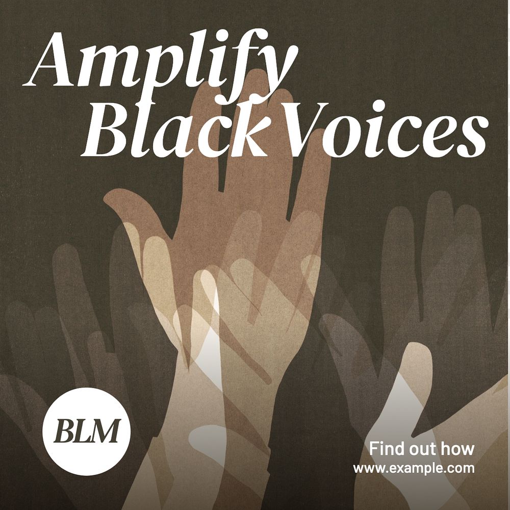 Amplify Black voices Instagram post template