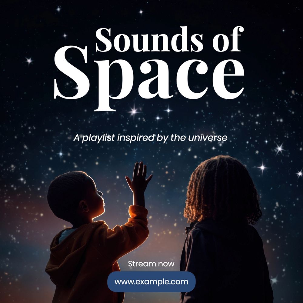 Space playlist Instagram post template