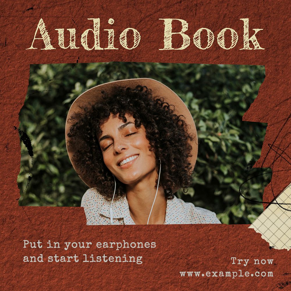 Audio book Instagram post template