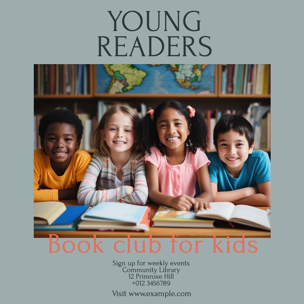 Young readers Instagram post template