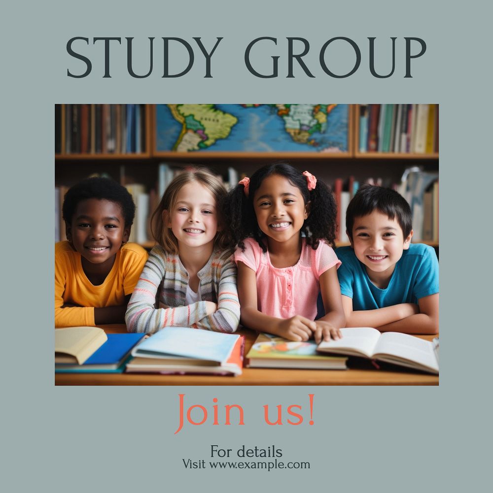 Study group Instagram post template