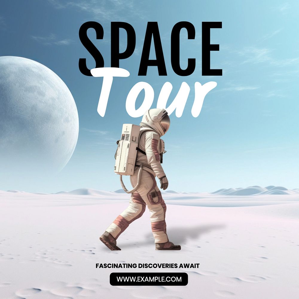 Space tours Instagram post template