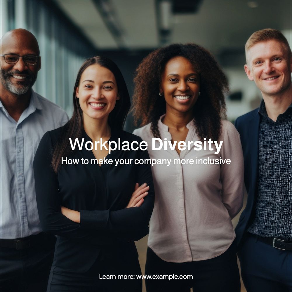 Workplace diversity Instagram post template