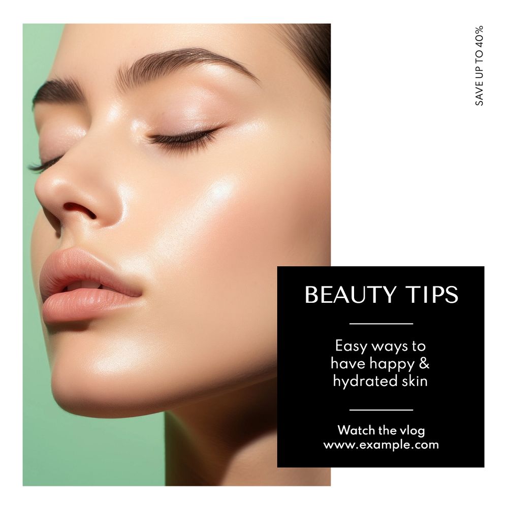 Beauty tips Instagram post template