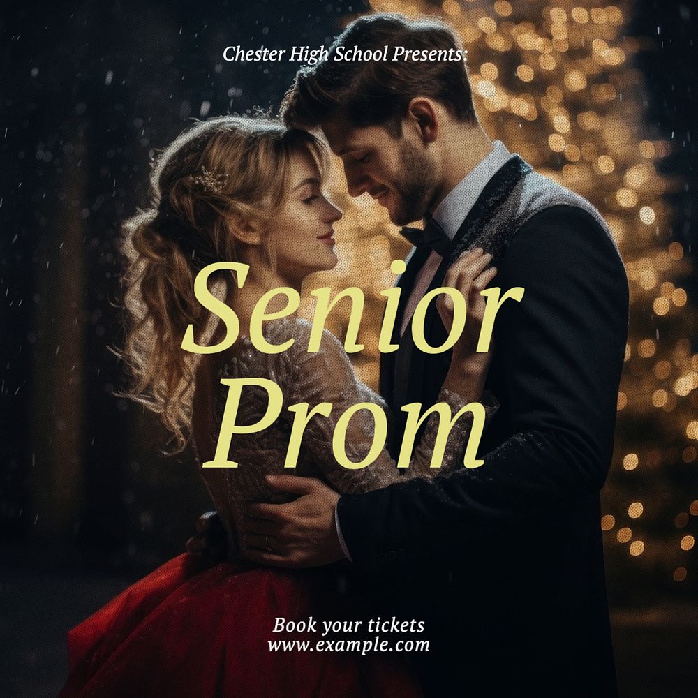 Senior prom Instagram post template