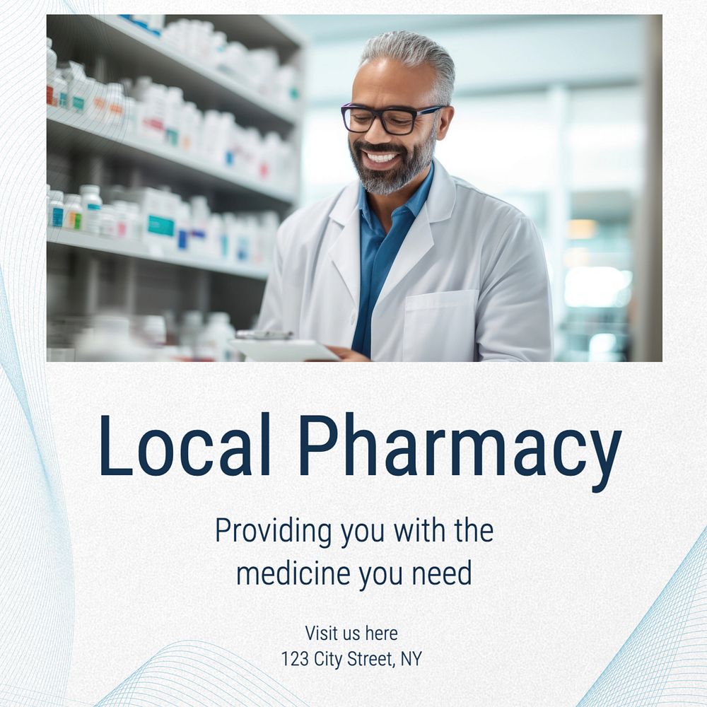 Local pharmacy Instagram post template