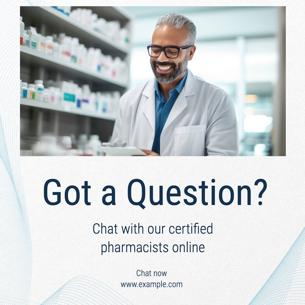 Chat with pharmacists Instagram post template