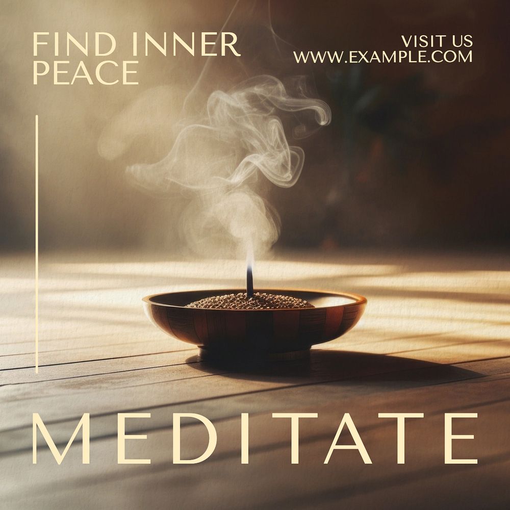 Find inner peace Instagram post template