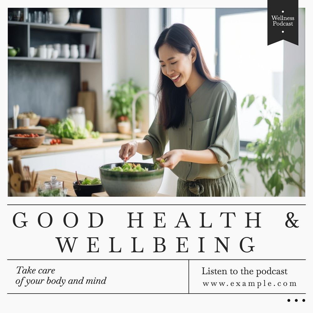 Health & wellbeing Instagram post template