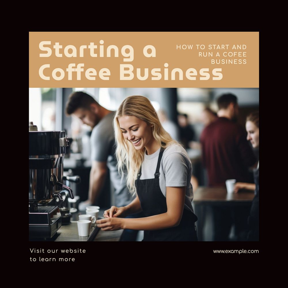 Coffee business Instagram post template