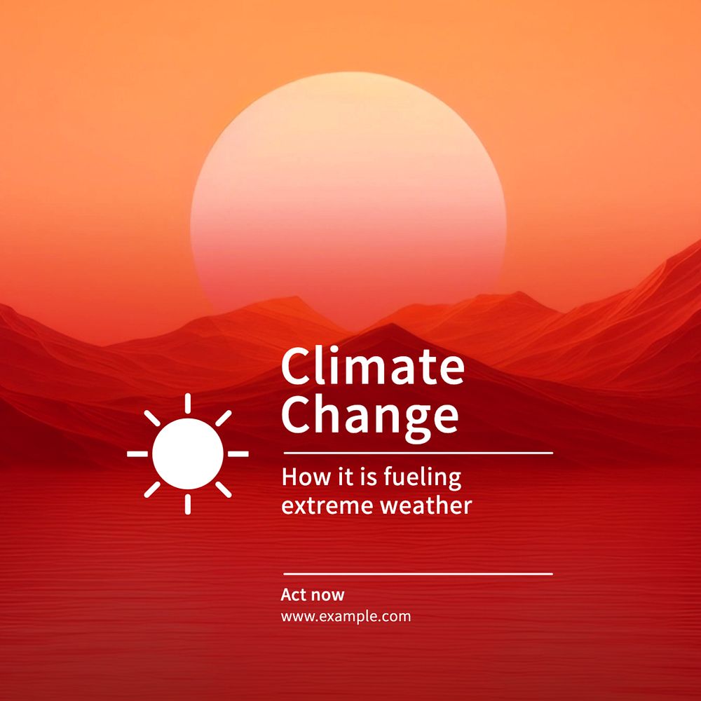 Climate change Instagram post template