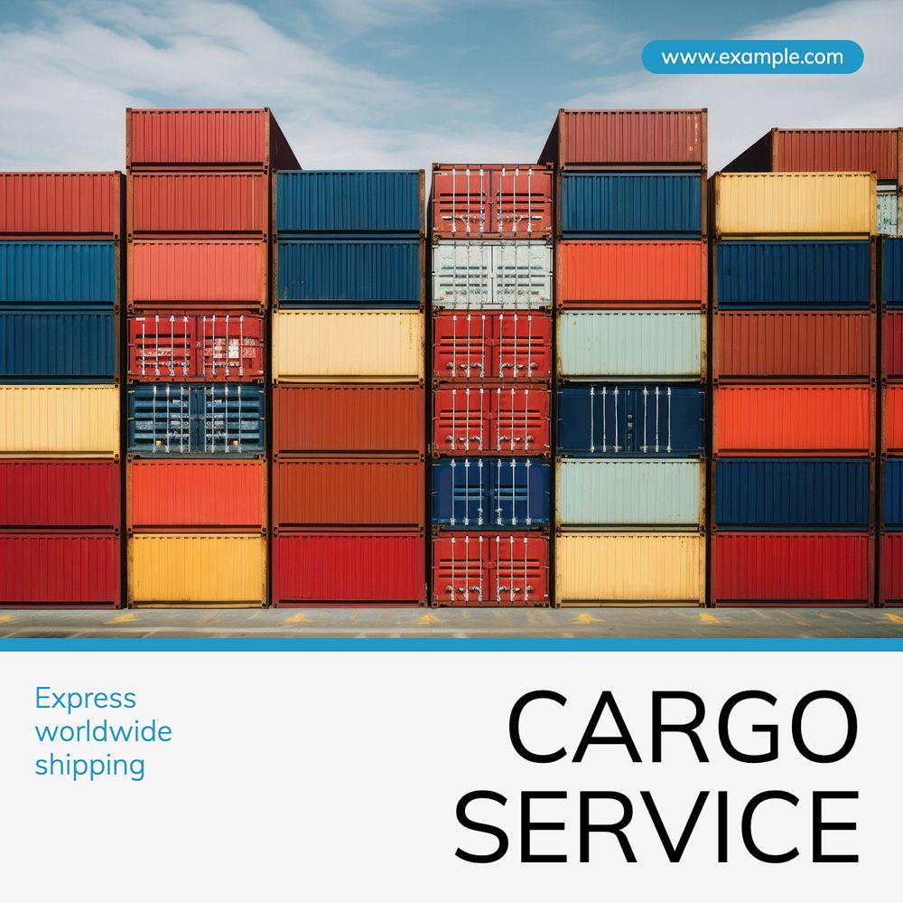 Cargo service Facebook post template