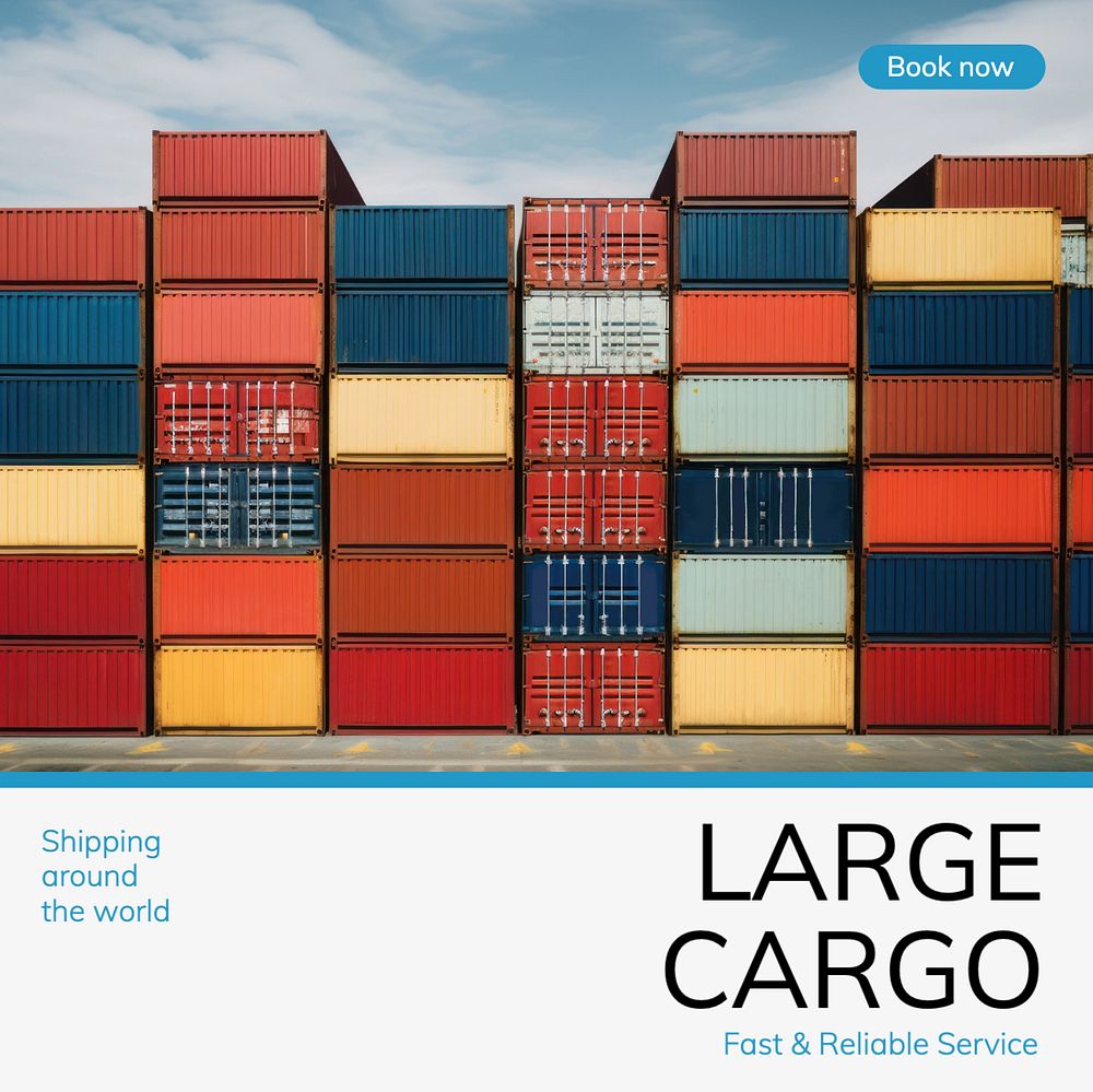 Large cargo Facebook post template