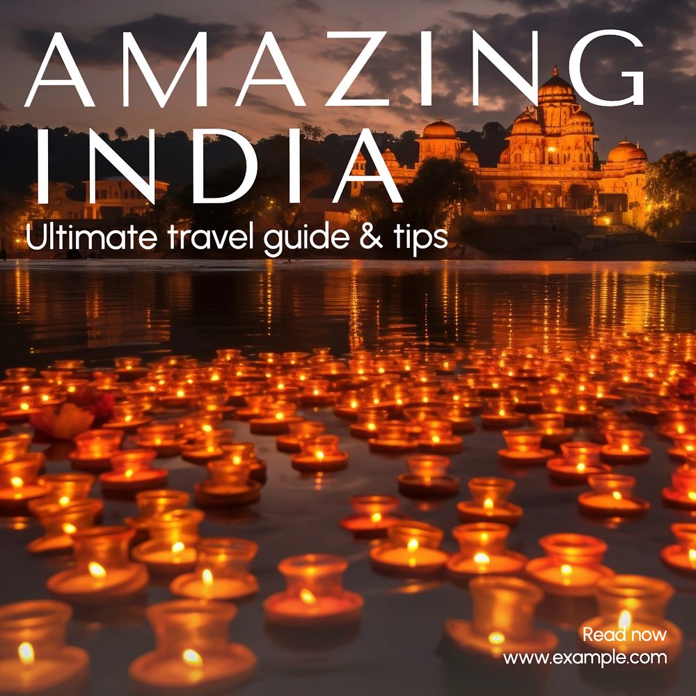 India travel Facebook post template