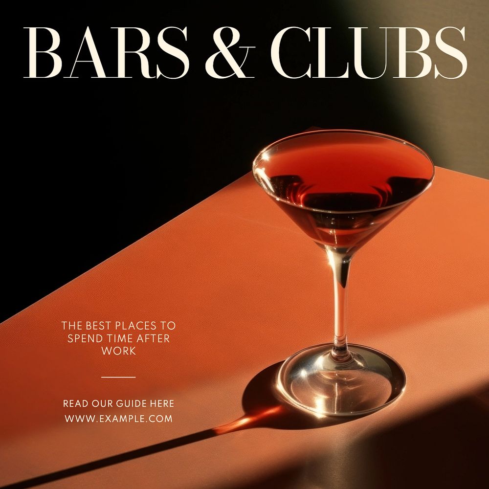 Bar & club Facebook post template