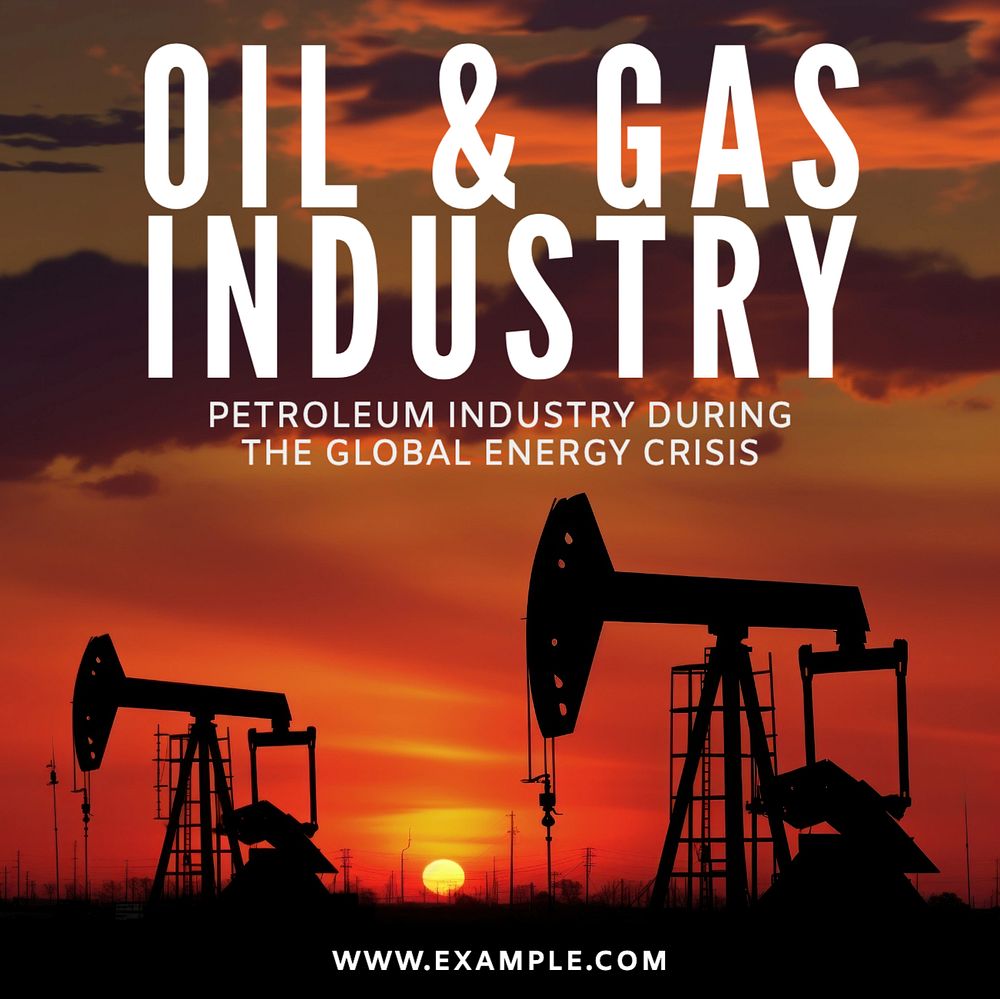 Oil & gas industry Instagram post template