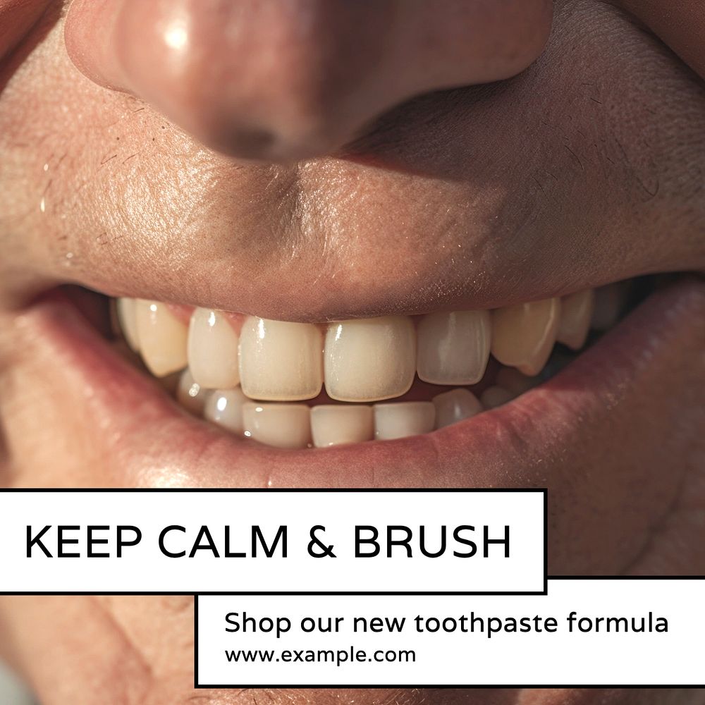 Toothpaste ad Facebook post template