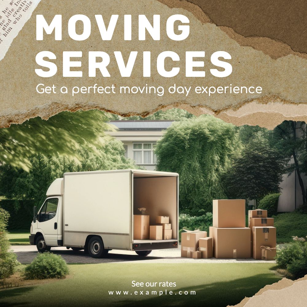 Moving services Instagram post template