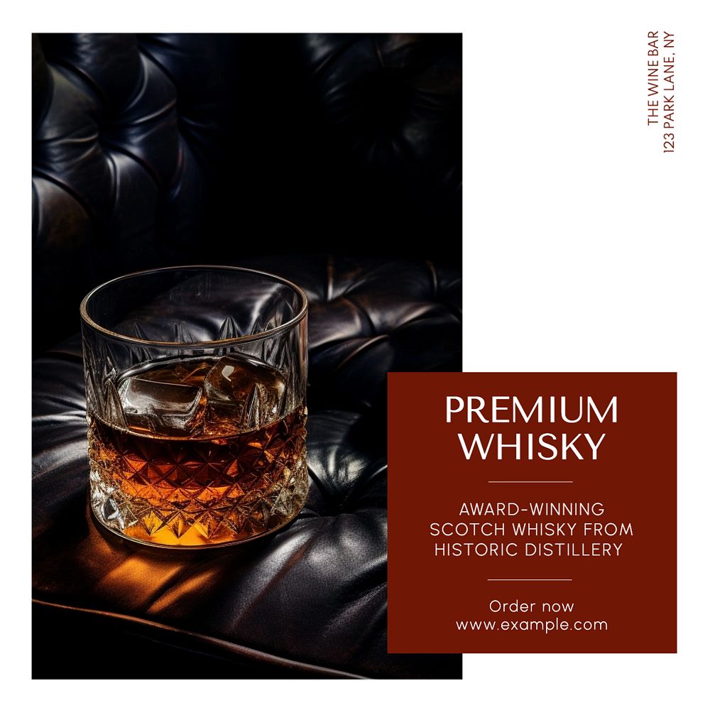 Premium whisky Instagram post template