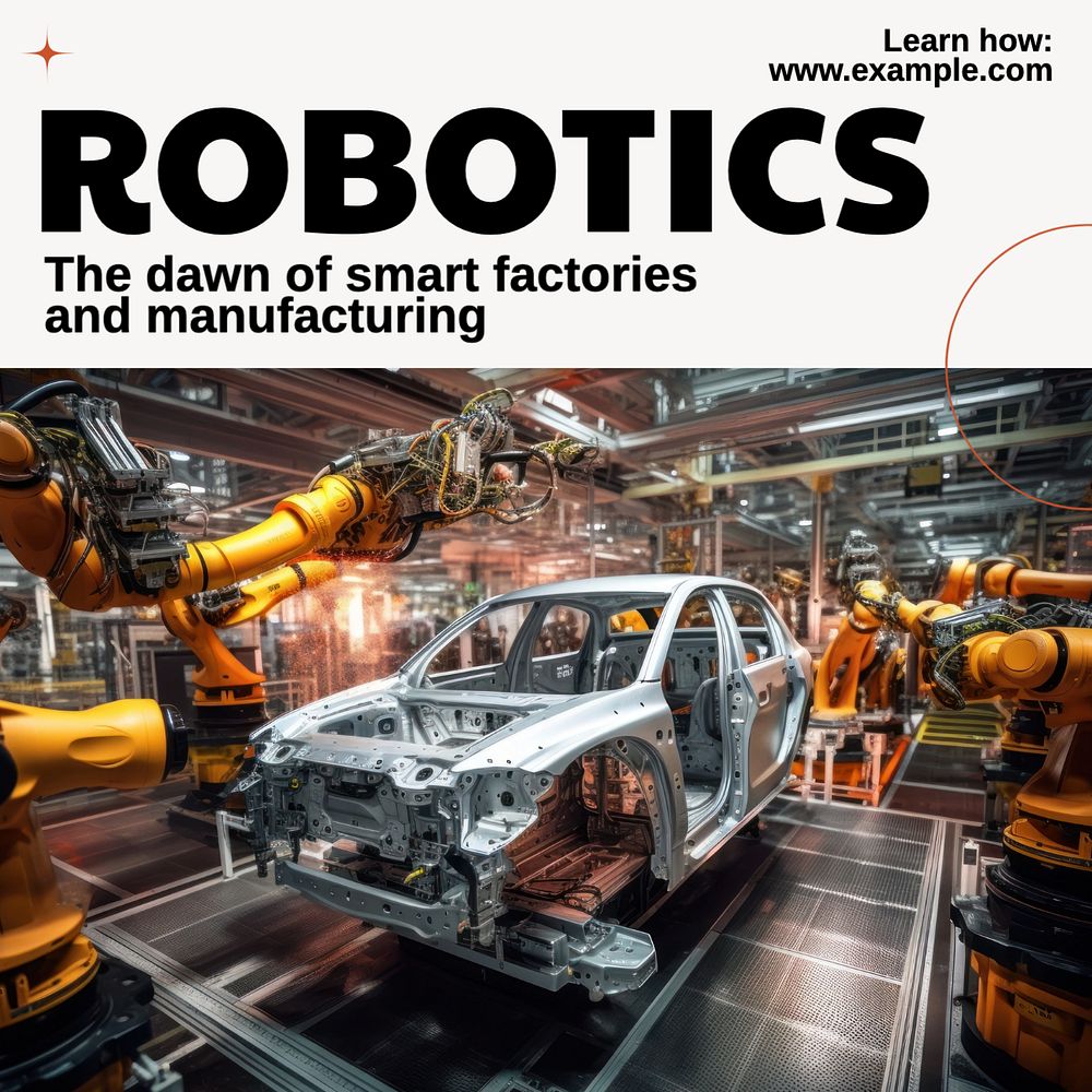 Robotics and manufacturing Facebook post template