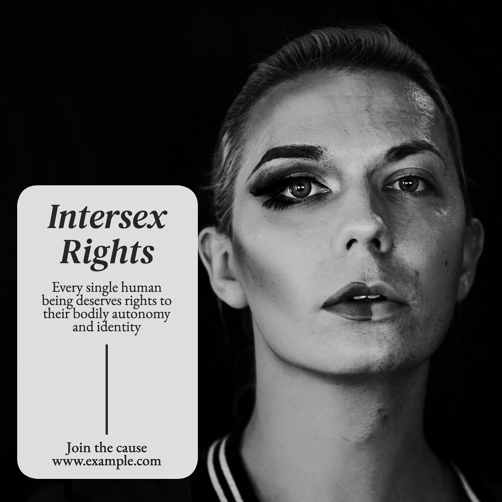 Intersex rights Facebook post template