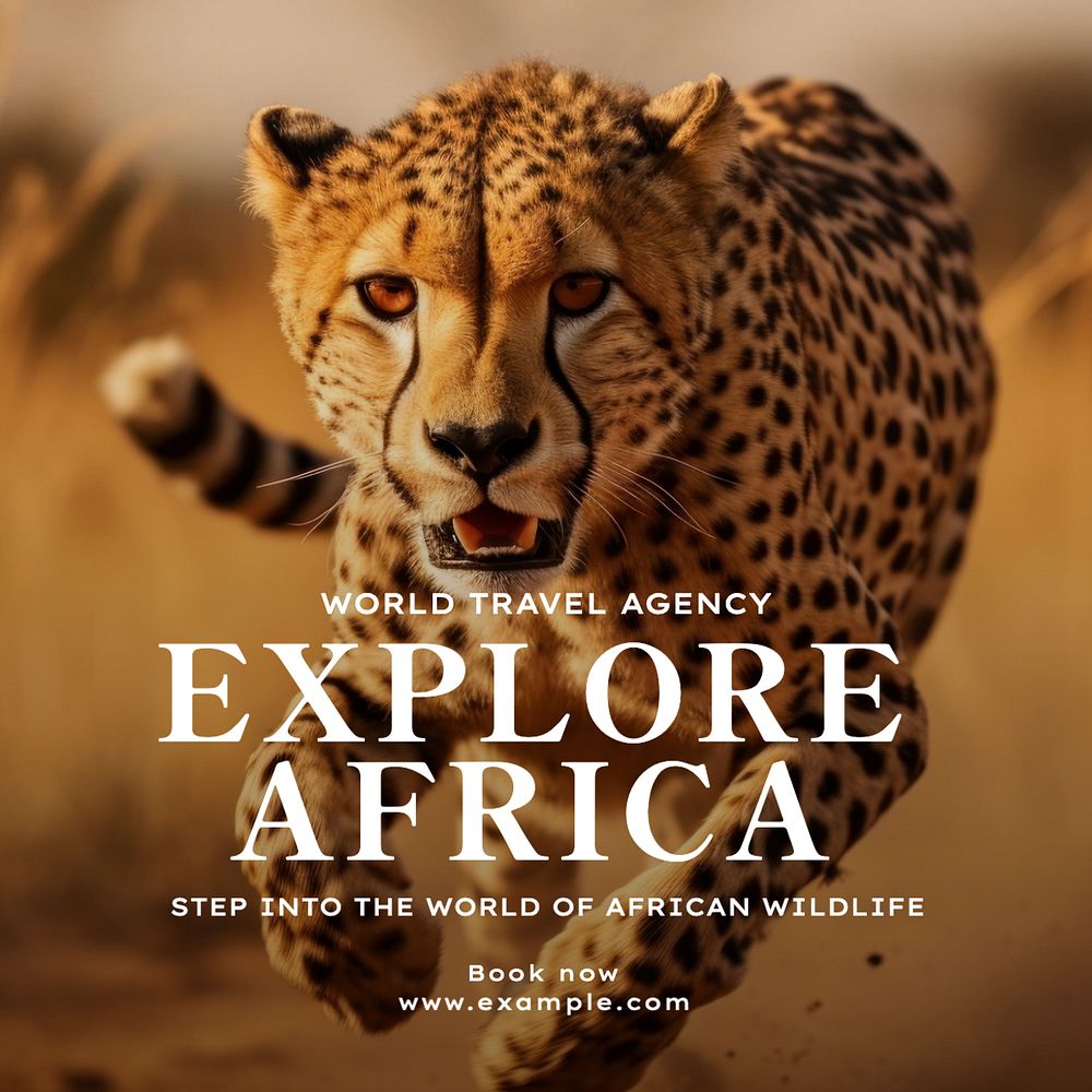 Explore Africa Facebook post template