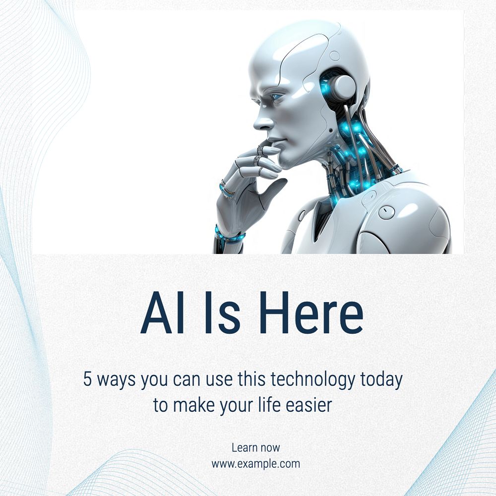 AI technology Facebook post template