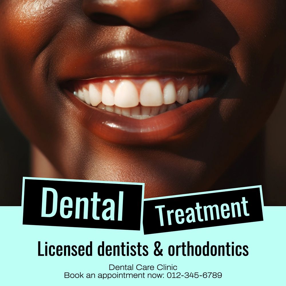 Dental treatment Facebook post template