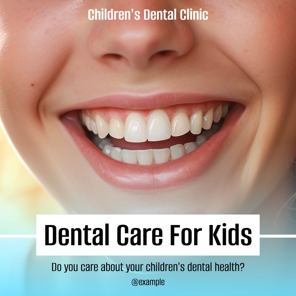 Kids dental care Facebook post template