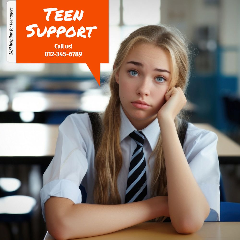 Teen support Instagram post template